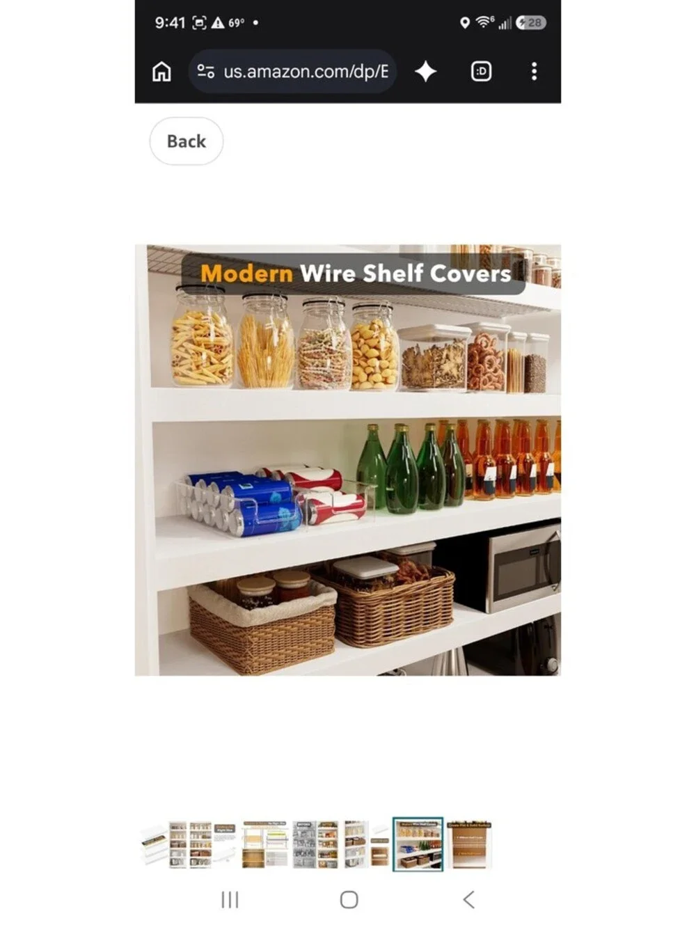 SpaceAid Wire Shelf Covers for Pantry Rack, 30